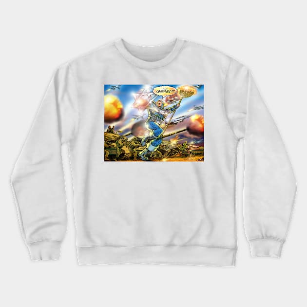 CAPT. ISRAEL horiz Crewneck Sweatshirt by ArlenSchumer